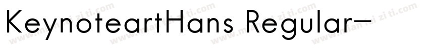 KeynoteartHans Regular字体转换